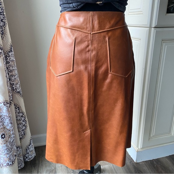 Anne Klein Western Leather Skirt - Picture 12 of 16